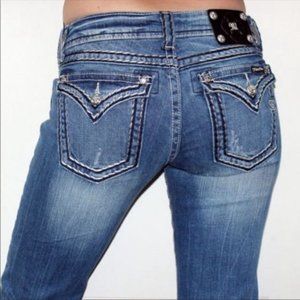 MISS ME JS5014B32 Distress Boot Cut Jeans